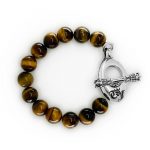 12mm Tiger Eye Bead Bracelet