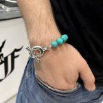 12mm Turquoise Bead Bracelet - Image 3