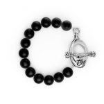 12mm Matte Onyx Bead Bracelet