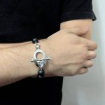 12mm Matte Onyx Bead Bracelet - Image 3