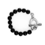 12mm Onyx Bead Bracelet