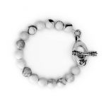 10mm White Agate Bead Bracelet