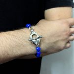 10mm Lapis Lazuli Bead Bracelet - Image 2