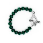 10mm Natural Malachite Bead Bracelet
