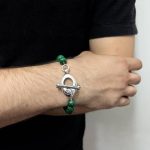 10mm Natural Malachite Bead Bracelet - Image 2