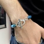 10mm Blue Apatite Bead Bracelet - Image 3