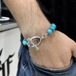 10mm Turquoise Bead Bracelet - Image 2