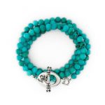 Four Wrap Turquoise Bead Bracelet