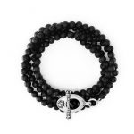 Four Wrap Matte Onyx Bead Bracelet