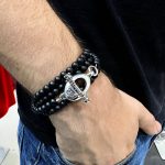 Four Wrap Matte Onyx Bead Bracelet - Image 2