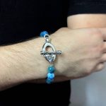10mm Blue Apatite Bead Bracelet - Image 2