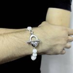 10mm White Agate Bead Bracelet - Image 3