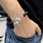 10mm Matte Onyx Bead Bracelet - Image 3