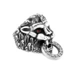 LION HEAD W/ STONES - Image 3